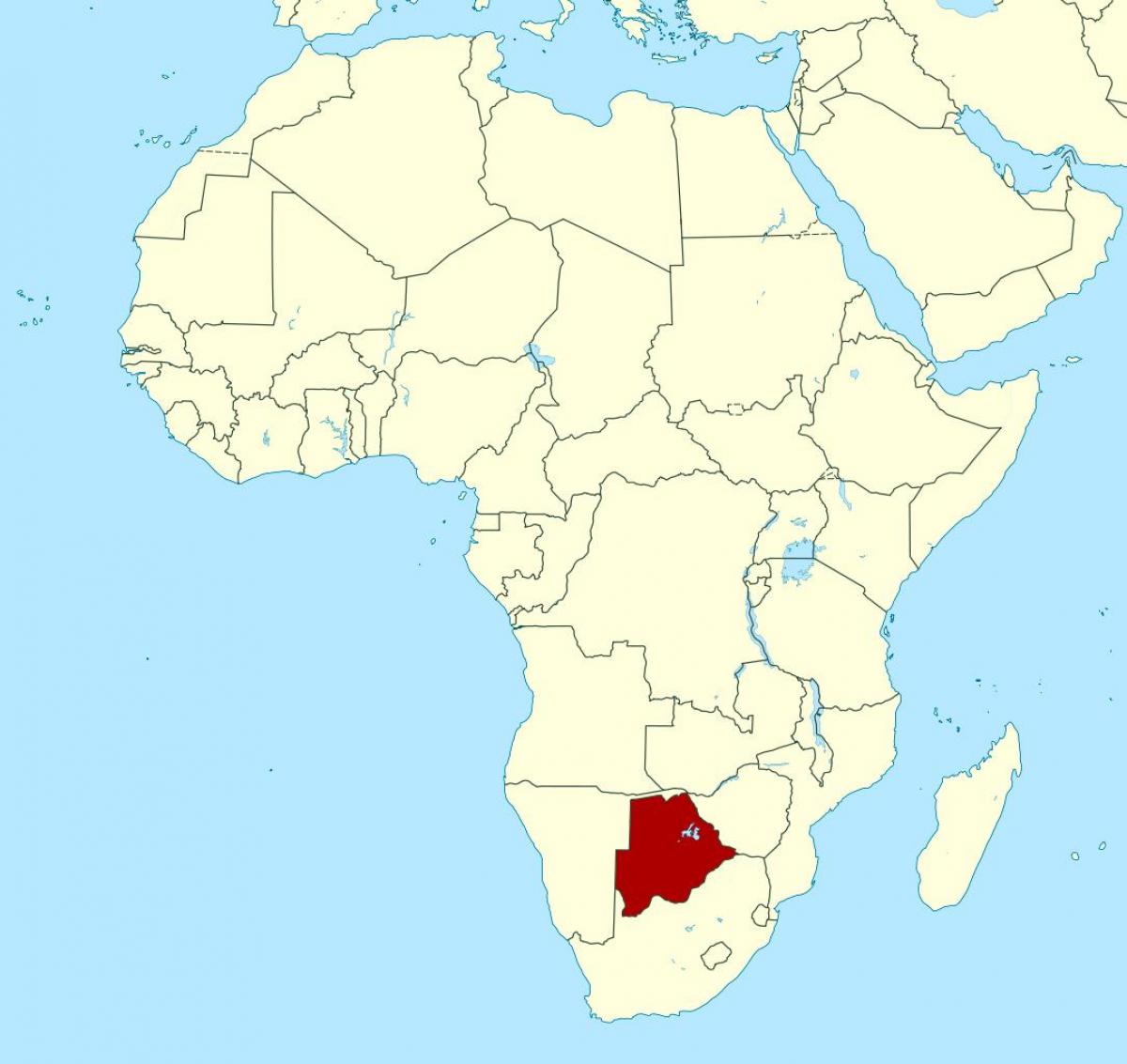 지도 보츠와나의 아프리카