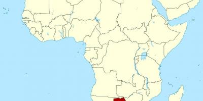 지도 보츠와나의 아프리카