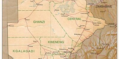 지도 아프리카 북서부의 회교 왕국을 보여주는 도시와 마을